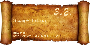 Stumpf Edina névjegykártya